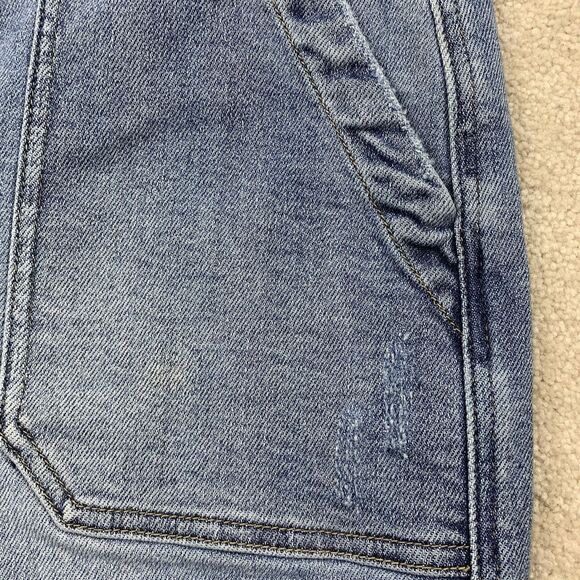 Judy Blue High Waist Womens Large Blue Stretch Denim Jogger Shorts - Picture 4 of 15